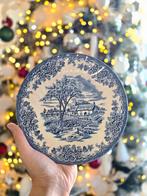 6x Churchill Georgian Collection borden – blauw wit Engels, Huis en Inrichting, Keuken | Servies, Ophalen, Zo goed als nieuw, Aardewerk