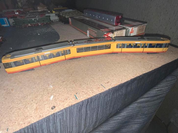 ROCO 43170 GELEDE TRAMWAGON 3 ELEMENTEN, Hobby en Vrije tijd, Modeltreinen | H0, Zo goed als nieuw, Rails, Roco, Ophalen of Verzenden