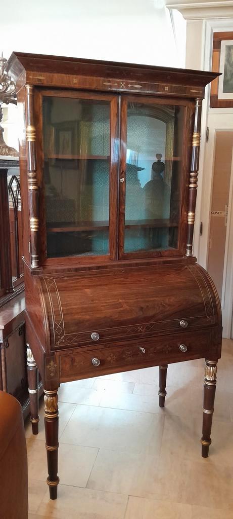 Rosewood scriban uit de Regency-periode, Antiek en Kunst, Antiek | Meubels | Kasten
