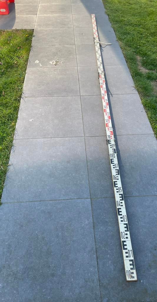 Vintage vouwbare hoogtemeter 4 meter, Ophalen