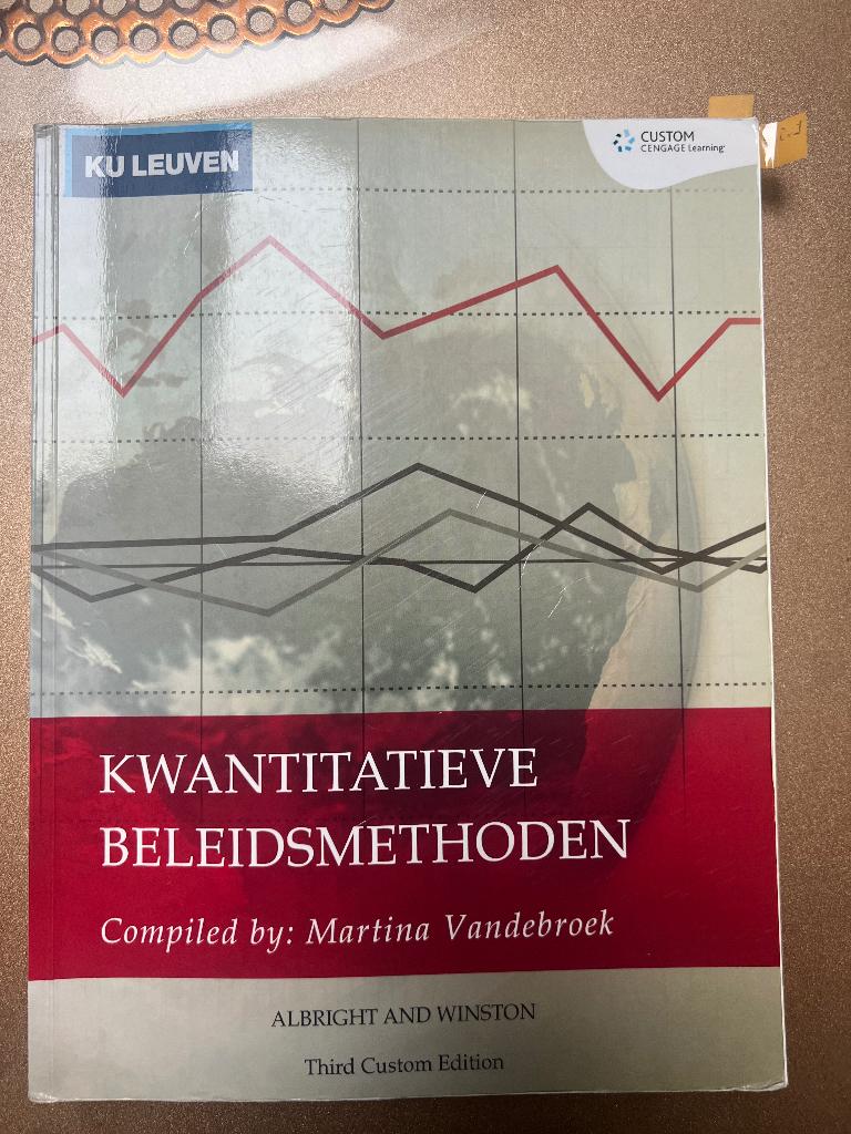 Kwantitatieve beleidsmethoden, Livres, Livres d'étude & Cours, Enlèvement ou Envoi, Utilisé