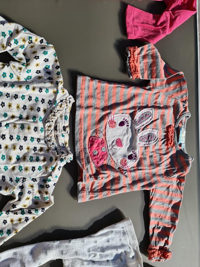t-shirt, longsleef met konijn, Tricky Tracks, 80, Kinderen en Baby's, Babykleding | Maat 80, Ophalen, Zo goed als nieuw