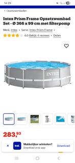 Intex zwembad 2 keer opgezet met pomp, Ophalen, Zo goed als nieuw, Grondzeil