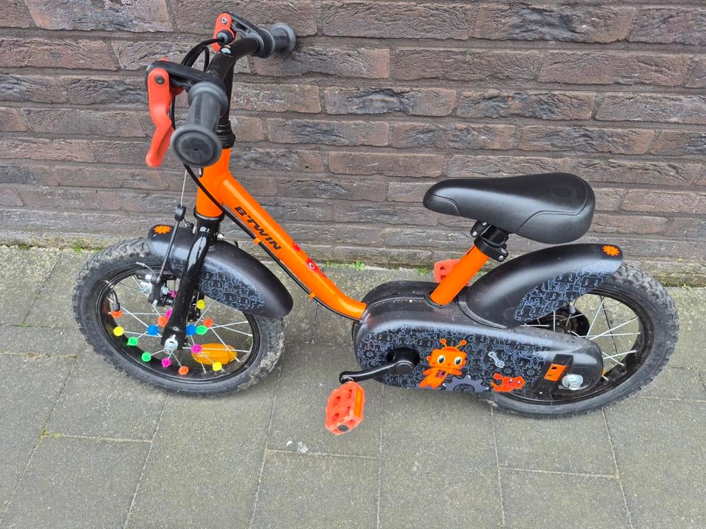 FIETS 14 INCH 500 ROBOT B'TWIN inclusief zijwieltjes, Fietsen en Brommers, Ophalen, Zijwieltjes
