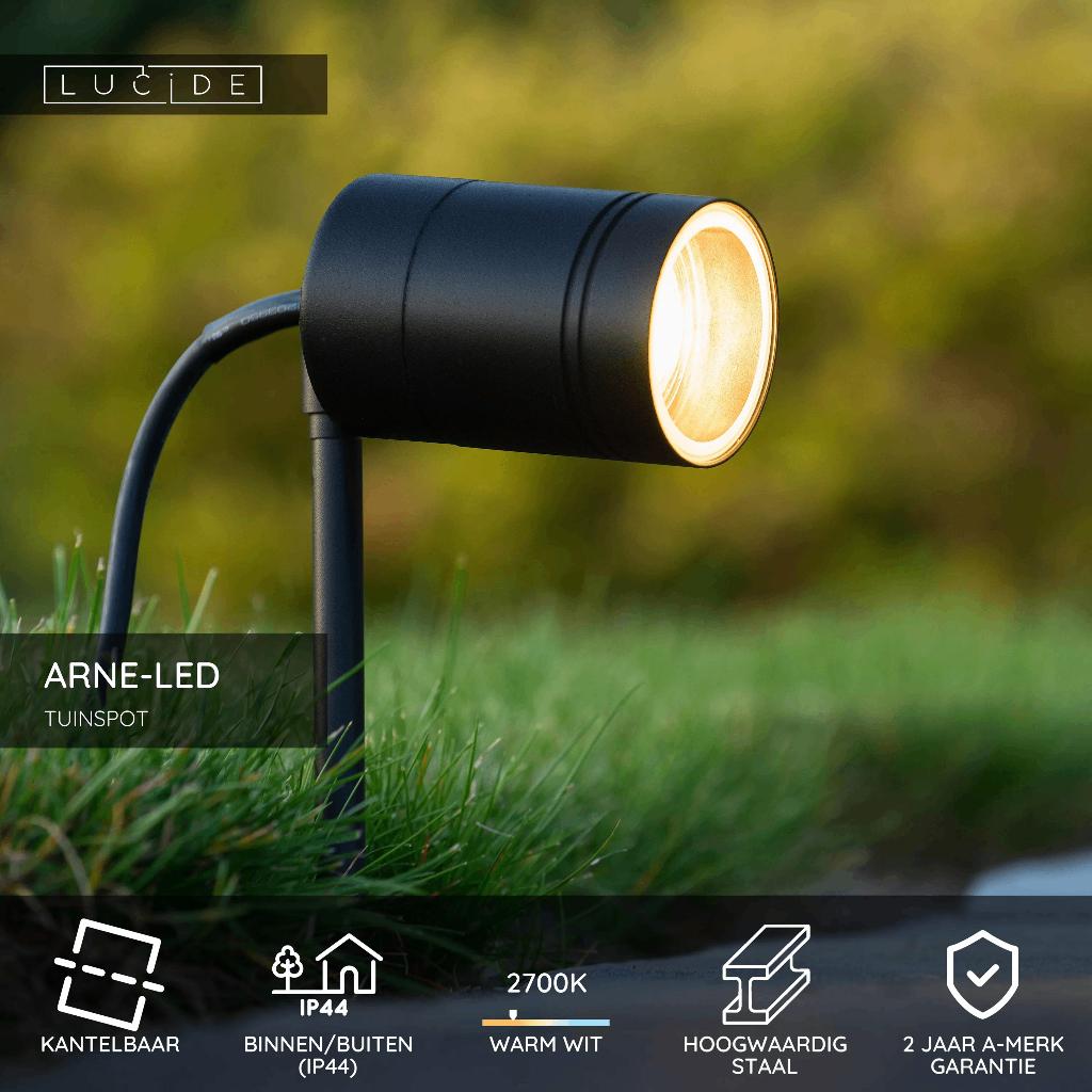 2 Arne led tuinspots zwart gebruikt (zonder stekker), Ophalen, Gebruikt, Minder dan 50 watt, Aluminium