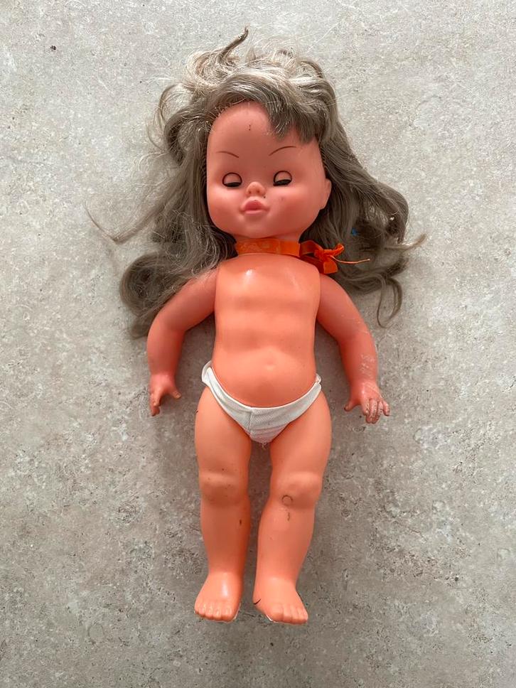 Vintage GEGE pop 37cm met slaapogen, Verzamelen, Poppen, Zo goed als nieuw, Pop, Ophalen of Verzenden