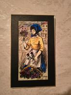 Schilderij op geglazuurde tegels gesigneerd Lunay, Ophalen of Verzenden