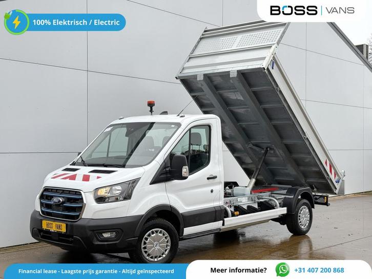 Ford E-Transit 68 KWH Kipper Elektrisch 334KM WLTP Snelladen, Auto's, Bestelwagens en Lichte vracht, Bedrijf, Te koop, ABS, Achteruitrijcamera