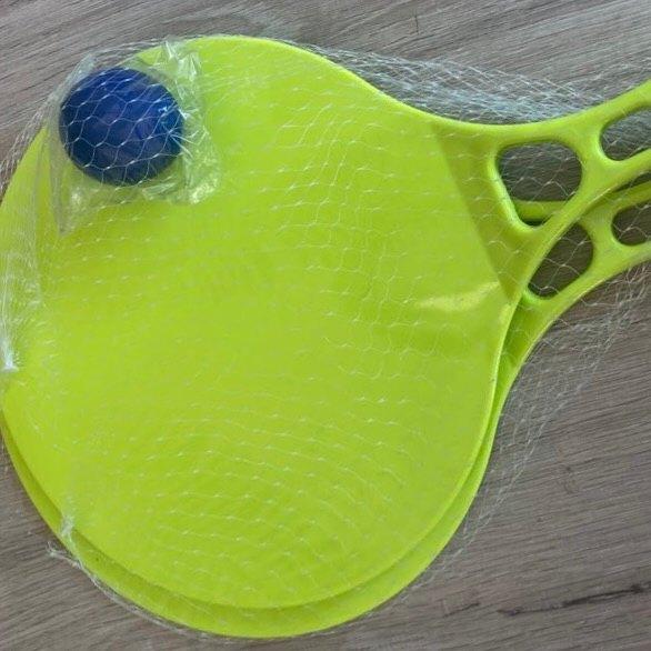 Ping Pong set - fluogroen- Nieuw, Sport en Fitness, Tafeltennis, Ophalen of Verzenden, Nieuw, Tafel Indoor