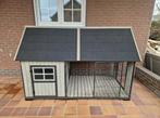 Ruim hondenhok 200×100 met overdekte ren, Enlèvement, Comme neuf
