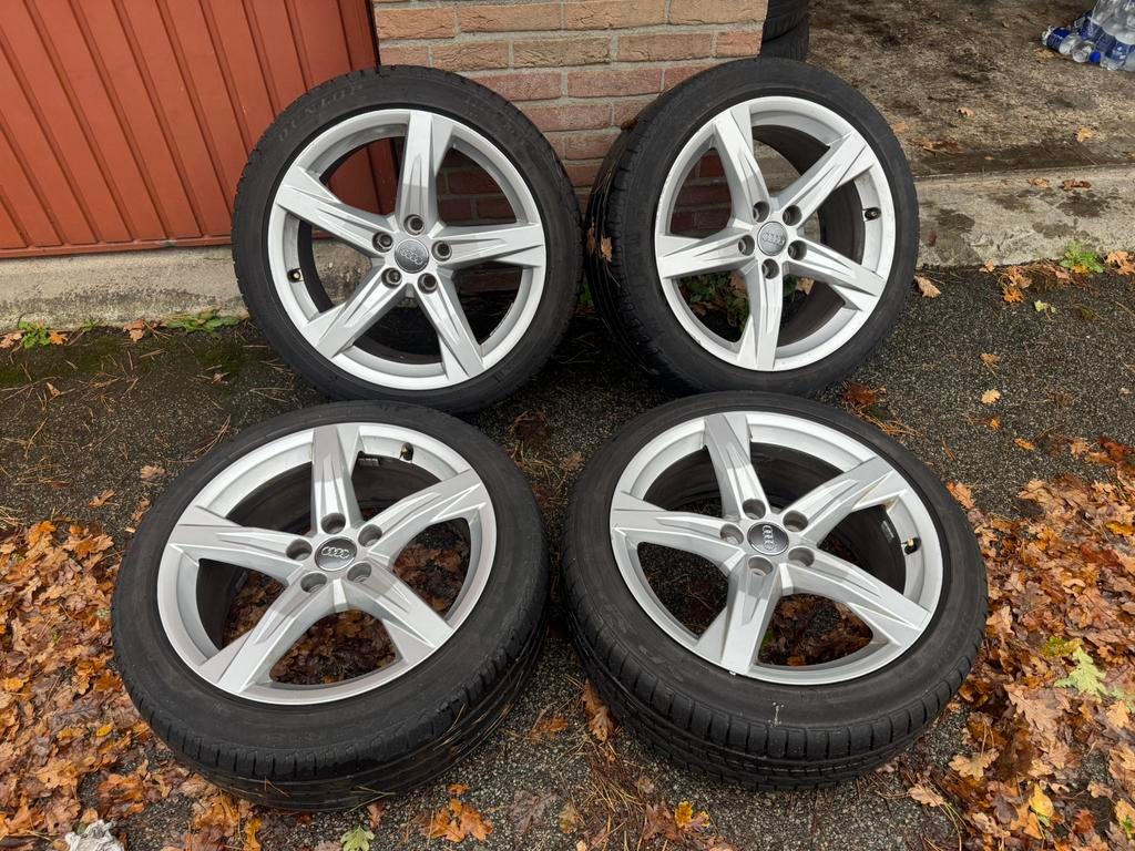 18 inc Audi velgen 5x112 225/45 R18 MFS runflat banden 7mm, Auto-onderdelen, Banden en Velgen, Ophalen, 18 inch, Gebruikt, Banden en Velgen