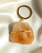 sleutelhanger grote ruwe citrien blok, Enlèvement ou Envoi, Neuf, Animal et Nature
