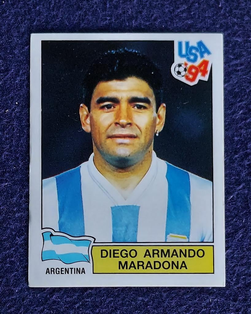 Panini sticker voetbal ' WK USA 1994 - Diego Maradona ' #257, Collections, Enlèvement ou Envoi, Neuf, Affiche, Image ou Autocollant
