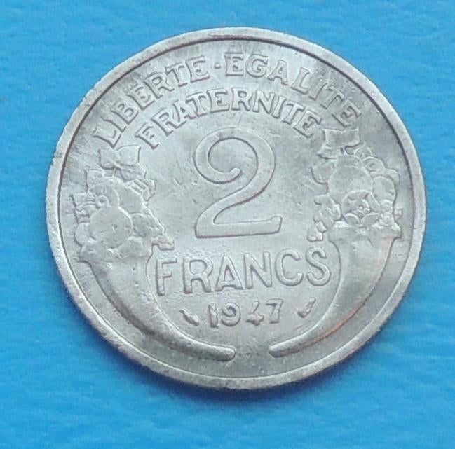 France 1947 2 fr FR, Envoi, France, Monnaie en vrac