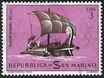 1 Postzegel San Marino 1963 Zeilschepen, Enlèvement ou Envoi, Non oblitéré, Autres thèmes