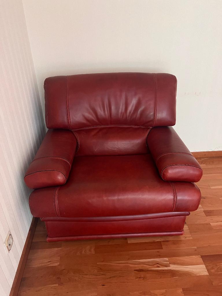 Salon en cuir Roche Bobois, 125 à 150 cm, Cuir, Enlèvement, Utilisé