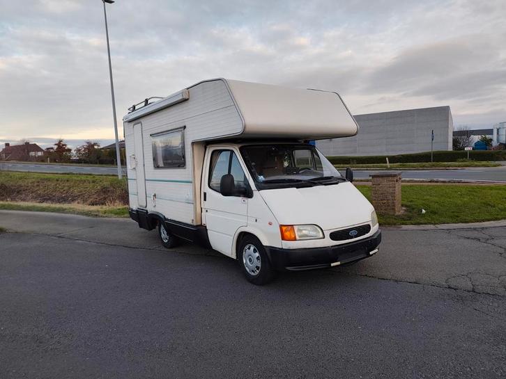 Reeds gekeurd vvk ford transit 2.5d bj96  156dkm, Caravanes & Camping, Camping-cars, Entreprise, Alcôve, Ford, Ford, Diesel, Enlèvement