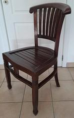 Massief houten teak stoelen 6 stuks, Koloniaal, Brun, Enlèvement, Bois