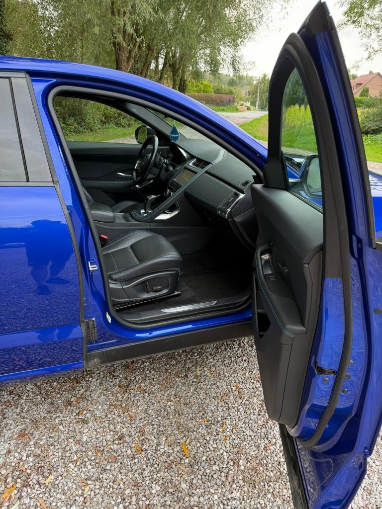 Jaguar E-Pace 2.0 150D BVA R-Dynamic, Auto's, Jaguar, Blauw, Leder, SUV of Terreinwagen, 147 g/km