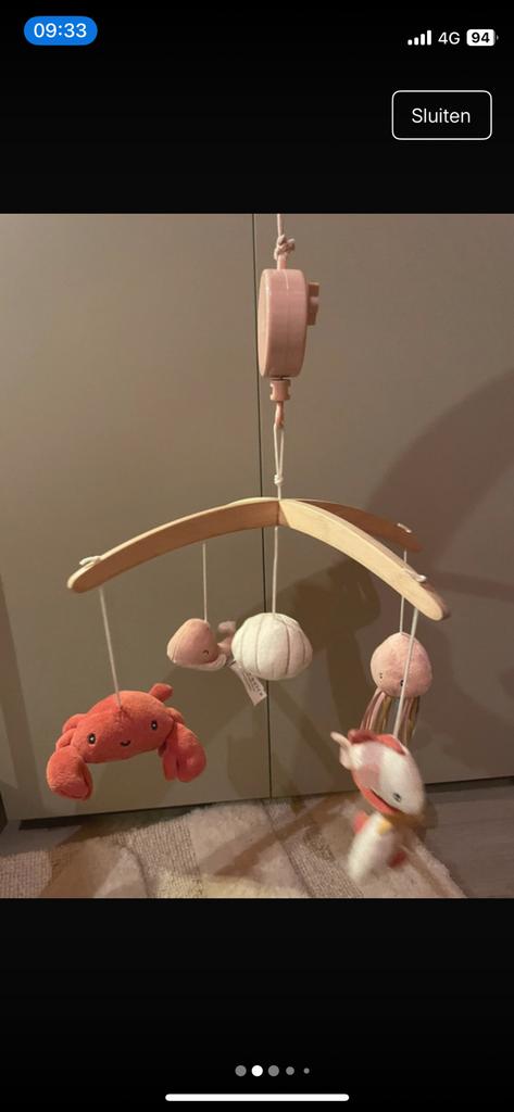 Little dutch mobiel met muziek, Kinderen en Baby's, Ophalen, Zo goed als nieuw, Mobiel