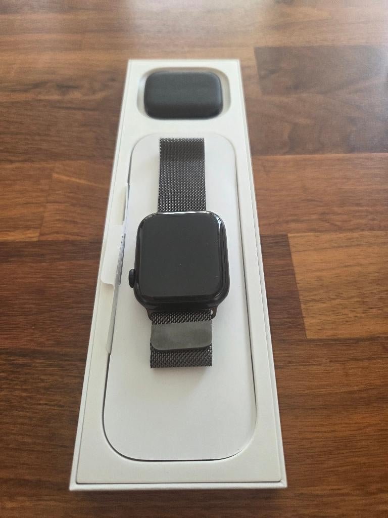 Apple watch series 9 45 mm et bracelet Milanais, Enlèvement ou Envoi, Apple Watch, IOS, Utilisé