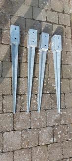 Paalhouders 4 Gebruikte en 4 NIET gebruikt voor Tuinpalen, Ophalen, Zo goed als nieuw, Palen