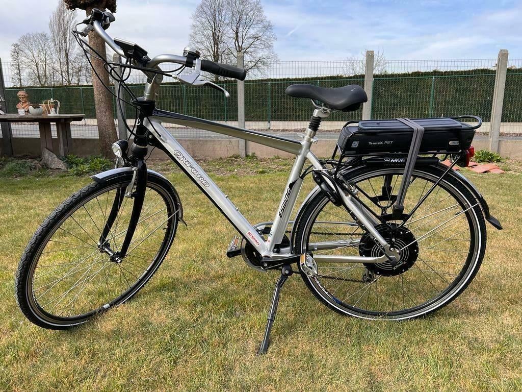 Elektrische fiets heren Oxford, Vélos & Vélomoteurs, Vélos électriques, Comme neuf, Autres marques, 47 à 51 cm, 50 km par batterie ou plus