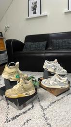 Nike X Off-White Dunk Low & Air Jordan 4 Off-White “Sail”, Kleding | Heren, Schoenen, Verzenden, Wit, Sneakers, Gedragen