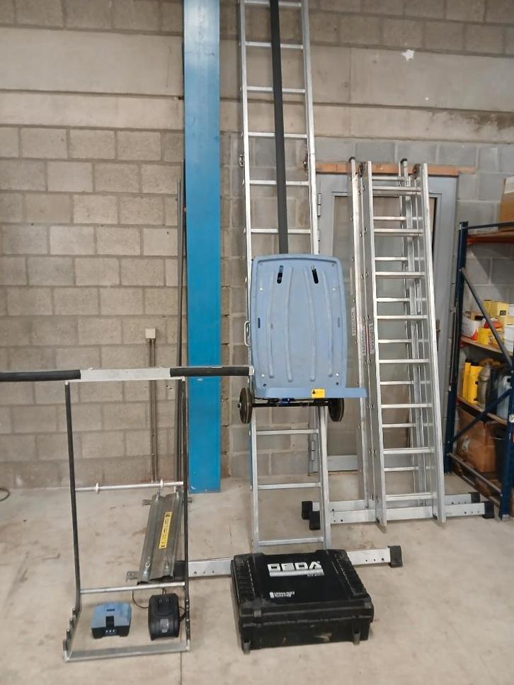 Geda Accu Ladderlift 10M Compleet | €3250 | Direct inzetbaar, Doe-het-zelf en Bouw, Bouwliften, Zo goed als nieuw, Bouwlift, Ophalen