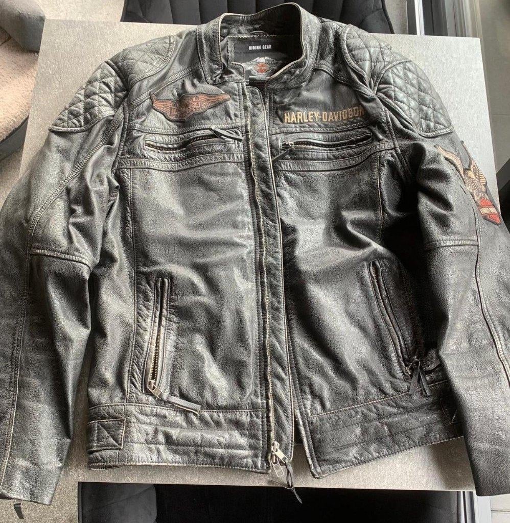 ledere motorvest Harley Davidson, Motoren, Kleding | Motorkleding, Ophalen, Heren, Jas | leer, Harley Davidson