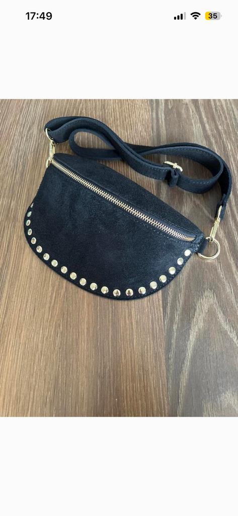 Suede tasje met studs, Ophalen, Nieuw
