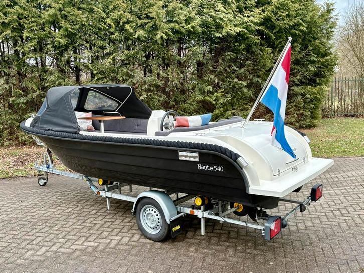 🇳🇱 Tender Sloep 540  Suzuki 20 pk 4takt EFI  kanteltrailer, Watersport en Boten, Motorboten en Motorjachten, Zo goed als nieuw
