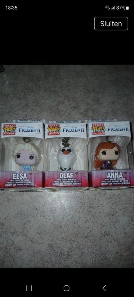 Porte-clés Funko Pop Disney Frozen 2, Enlèvement ou Envoi