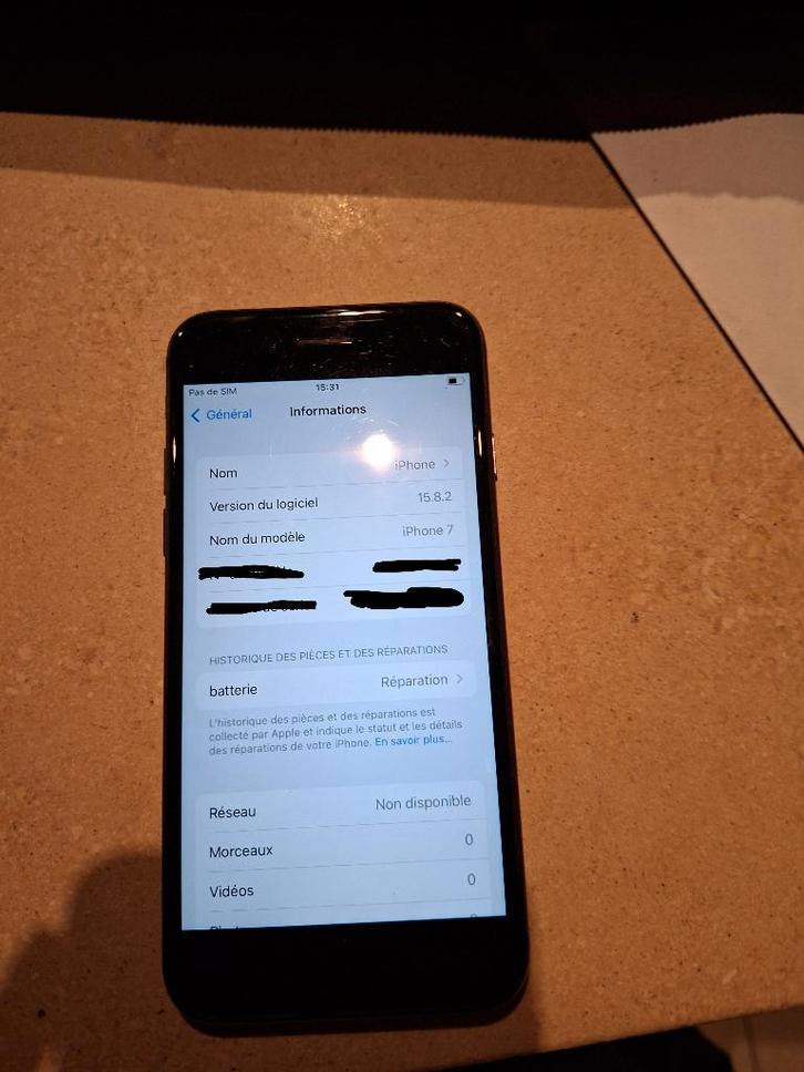 Iphone 7 Noir +++++++, Telecommunicatie, Mobiele telefoons | Apple iPhone, Gebruikt, 128 GB, Zonder abonnement, Zonder simlock