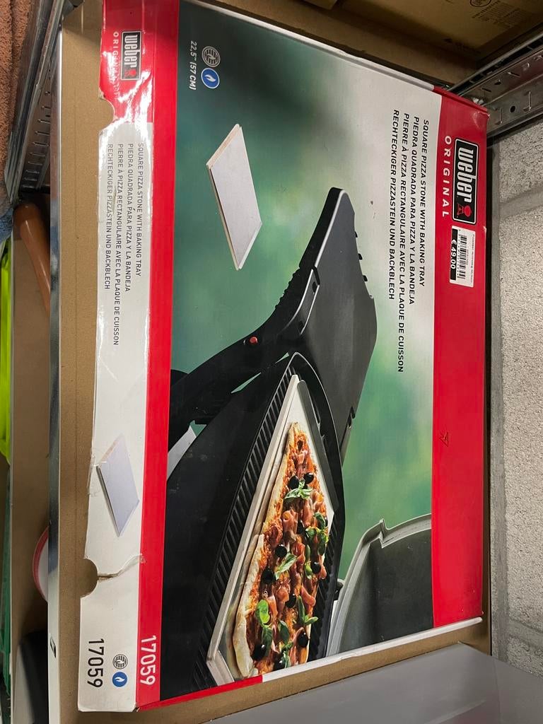 Weber Pizzasteen rechthoekig, Tuin en Terras, Barbecue-accessoires, Zo goed als nieuw, Ophalen