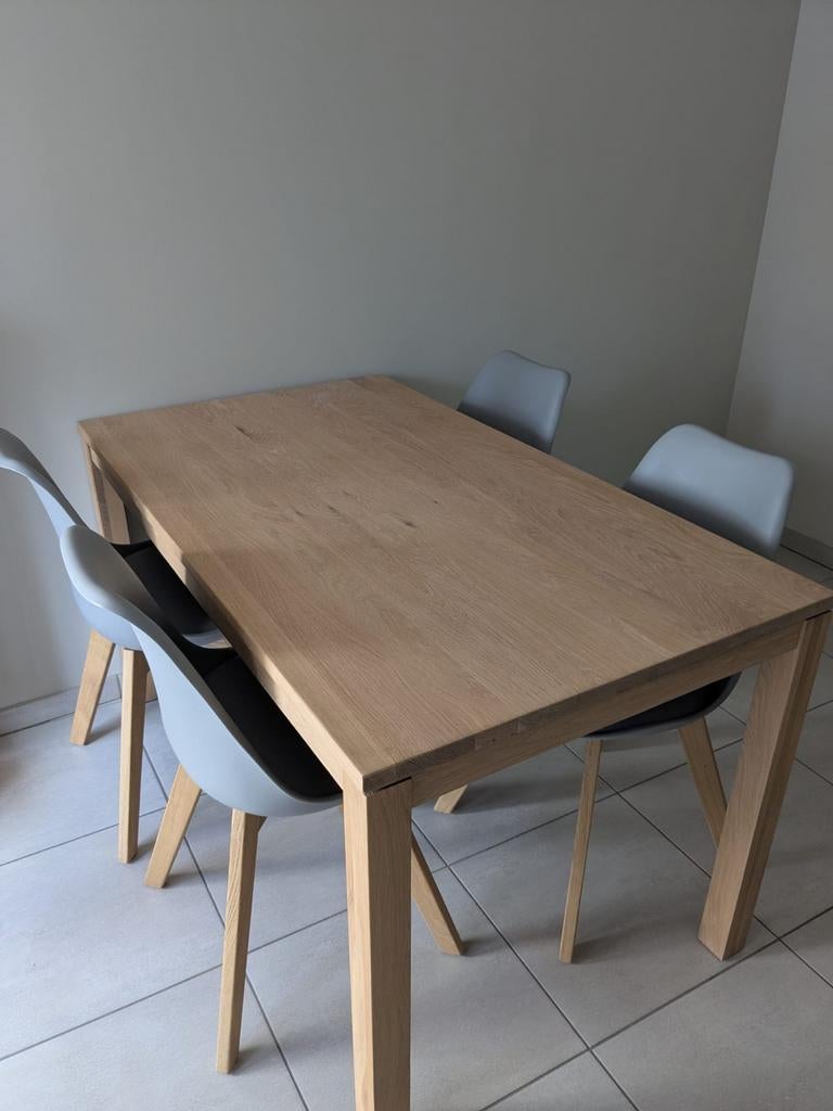 Massief eiken eettafel, Ophalen