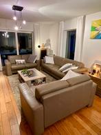 Lederen salon, Huis en Inrichting, Ophalen, Gebruikt, Leer, Modern stijlvol