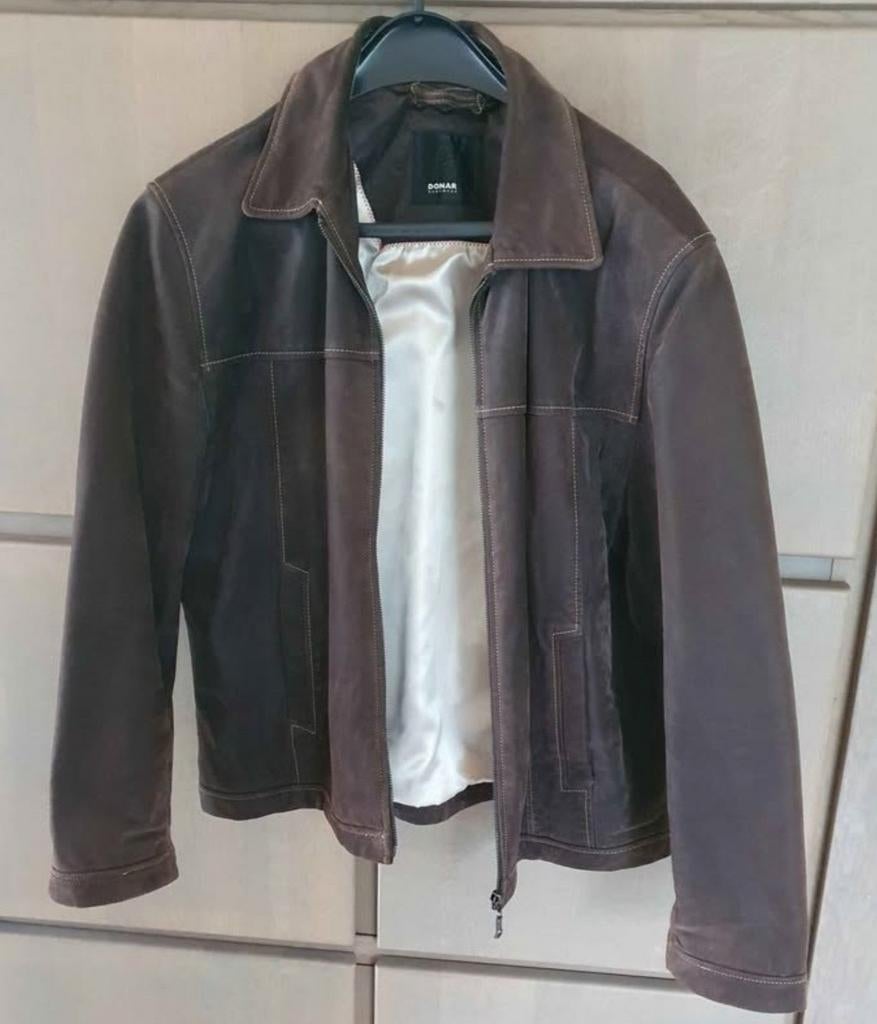 Lederen herenjas, Ophalen, Maat 48/50 (M)