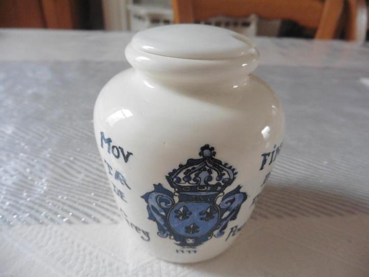 Mosterdpot van wit aardewerk met blauw decor, Antiek en Kunst, Antiek | Keramiek en Aardewerk, Ophalen