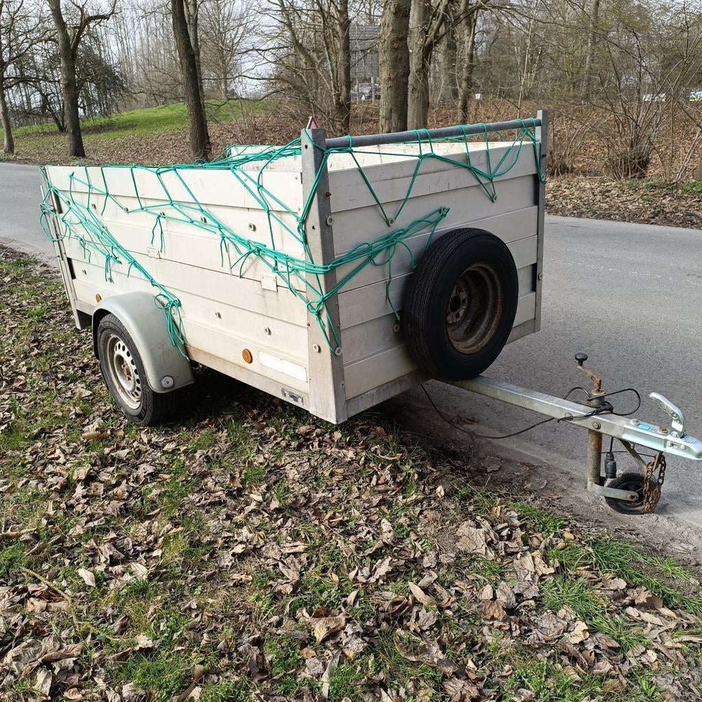 Remorque simple essieu en alu avec rehausse état nickel, Autos : Divers, Remorques