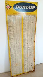 Panneau publicitaire DUNLOP 1972 sur la pression des pneus, Collections, Marques & Objets publicitaires, Enlèvement ou Envoi, Panneau publicitaire