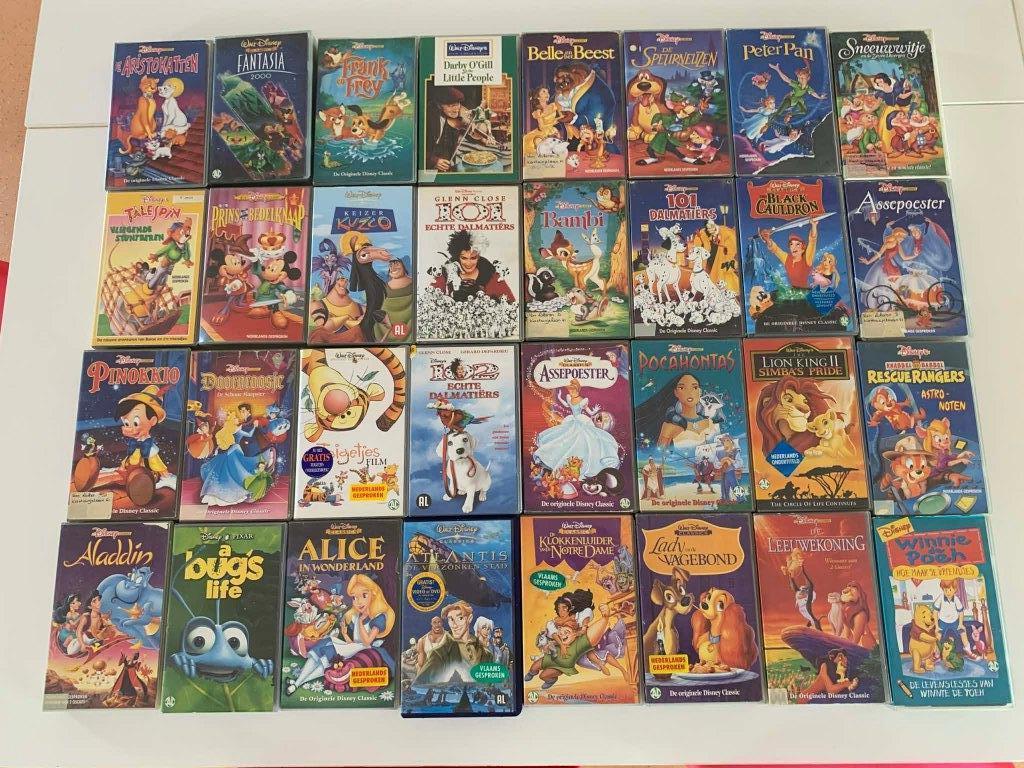 VHS videocassettes DISNEY groot lot gratis, Cd's en Dvd's, Ophalen, Gebruikt, Tekenfilm, Alle leeftijden