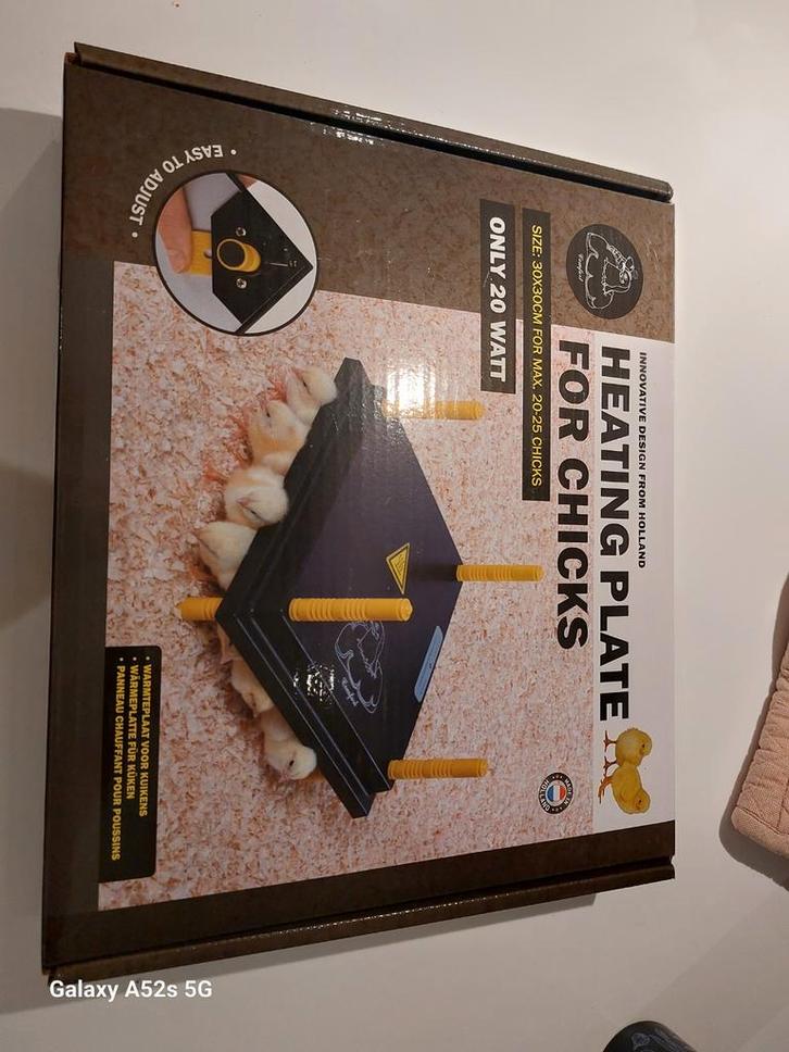Warmteplaat 30x30 voor kuikentjes, Dieren en Toebehoren, Pluimvee | Toebehoren, Ophalen