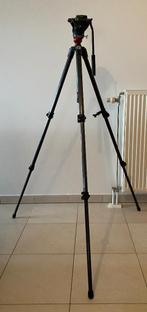 Trépied MANFROTTO avec tête vidéo, TV, Hi-fi & Vidéo, Avec rotule, 150 à 175 cm, Enlèvement, Utilisé