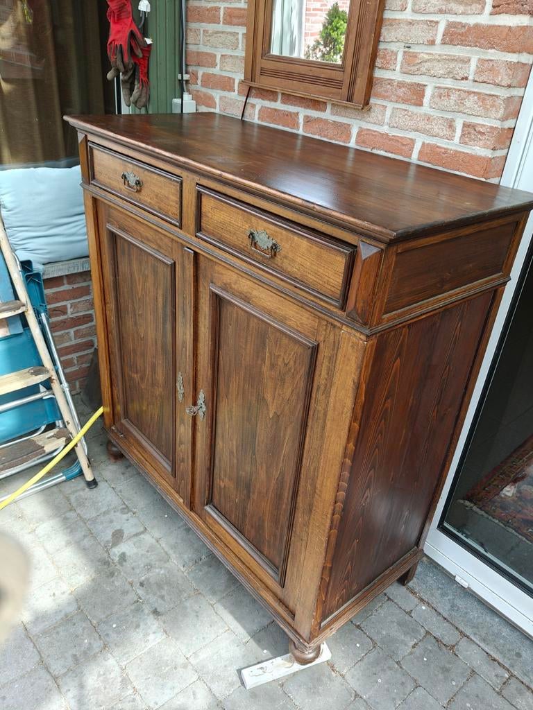 Lage kast commode pitchpine, Ophalen