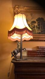 Lampe avec abat-jour peau étain métal, Maison & Meubles, Moins de 50 cm, Enlèvement, Utilisé, Autres matériaux
