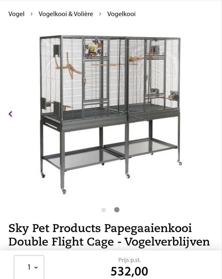 Kooi voor papegaaien, is een dubbel kooi met mogelijkheden, Dieren en Toebehoren, Vogels | Hokken en Kooien, Ophalen