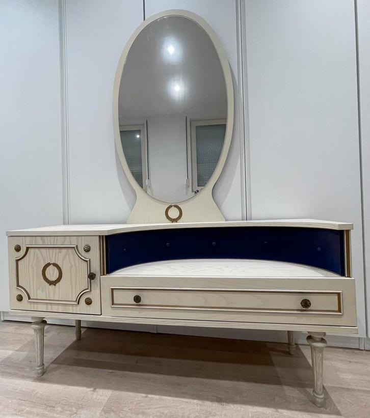 Vintage commode / make-up tafel / spiegelcommode, Maison & Meubles, Tables | Coiffeuses, Comme neuf, Enlèvement