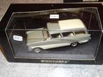 Minichamps Opel Rekord P1 Caravan 1958-1960 blanche et gris, Ophalen of Verzenden, Nieuw, Auto, MiniChamps