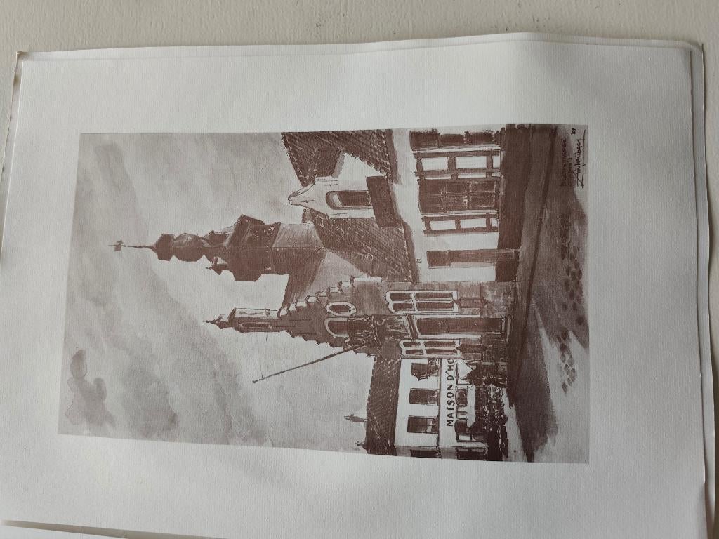 Tekening en aquarellen op papier, Antiek en Kunst, Ophalen